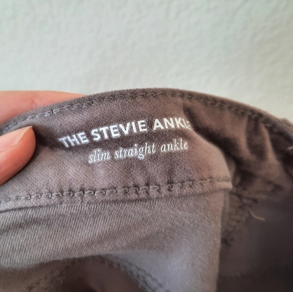 Anthropologie Adriano Goldschmied Taupe Velvet The Stevie Ankle Pants 32R - Picture 5 of 8